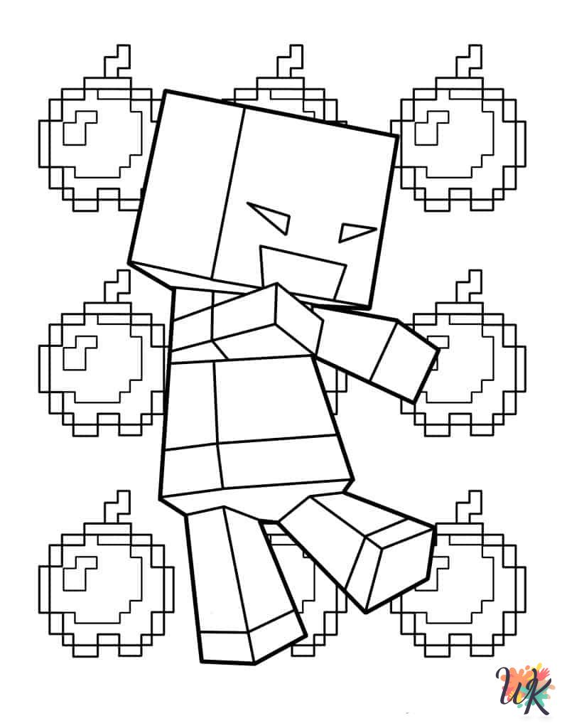 Minecraft free coloring pages 1