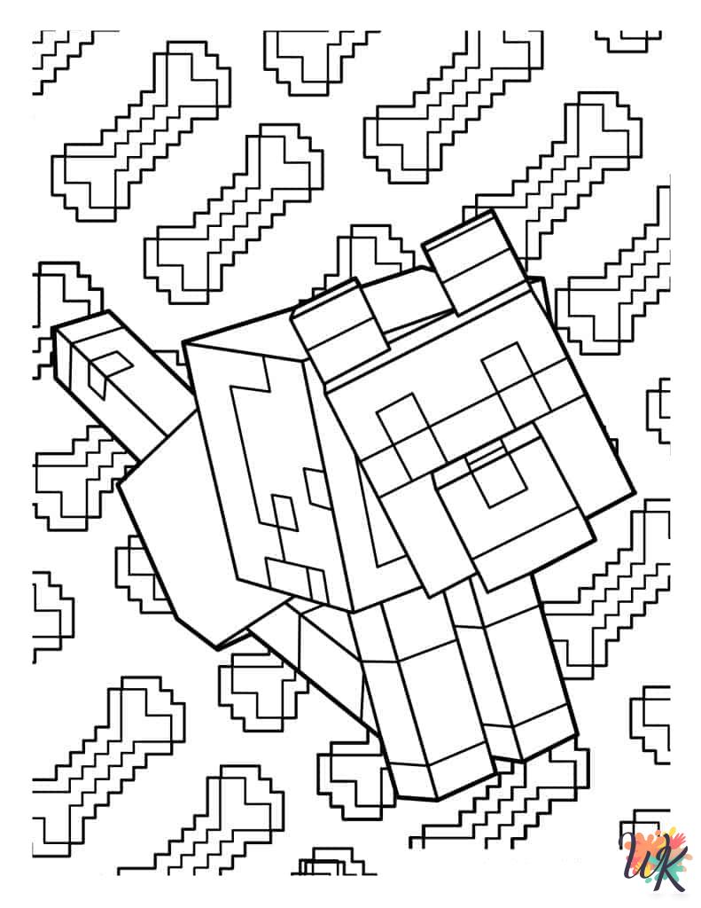 Minecraft coloring pages for preschoolers
