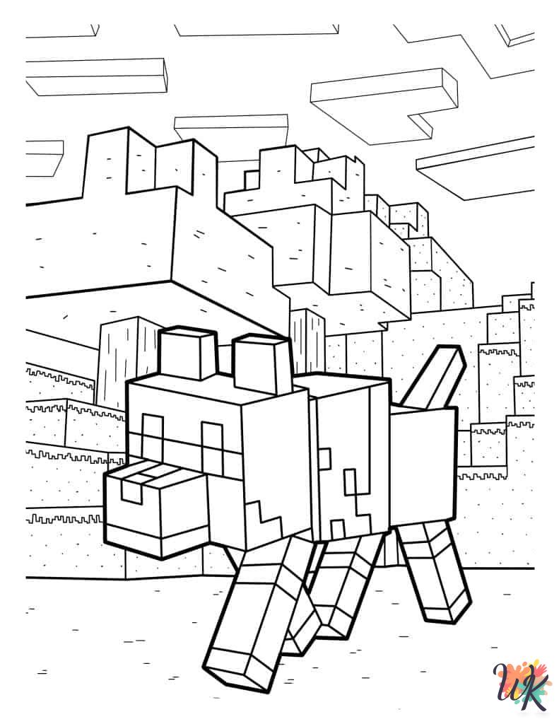 cute Minecraft coloring pages