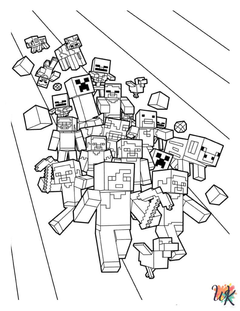 printable Minecraft coloring pages 1