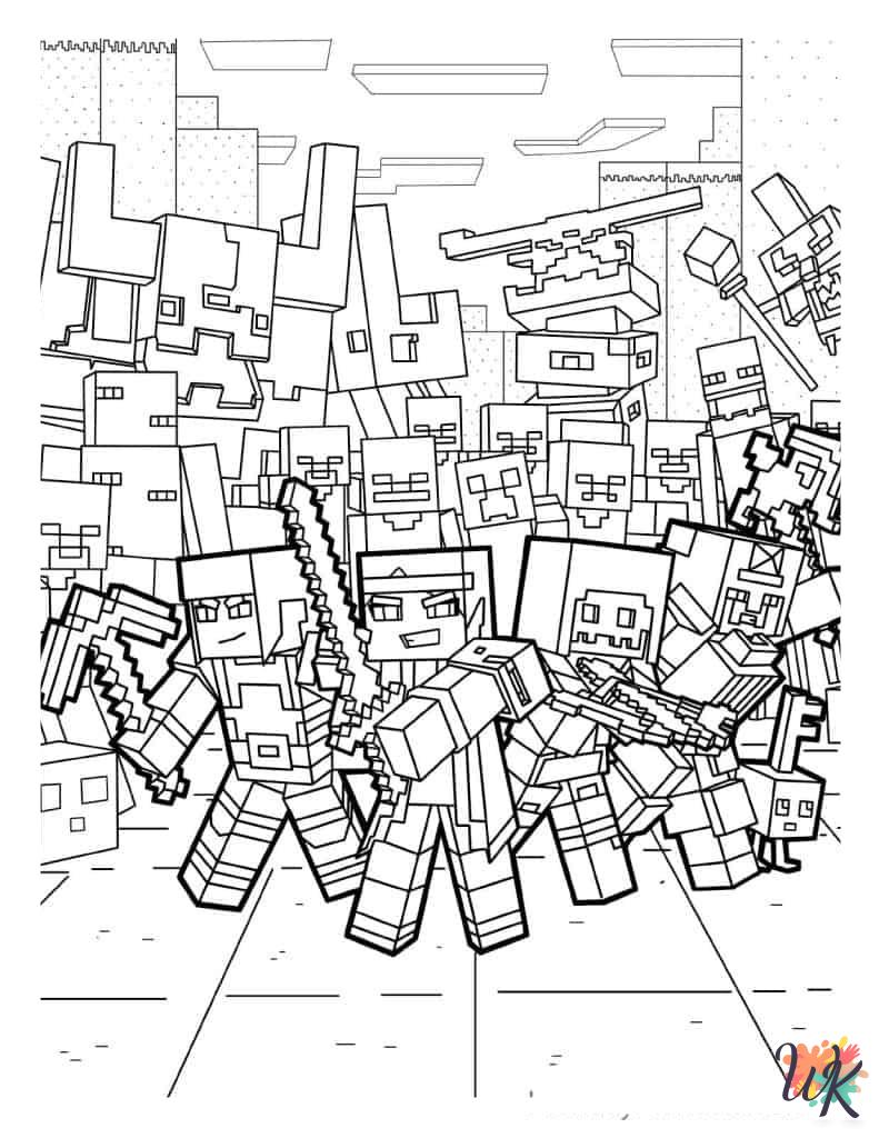 Minecraft coloring pages printable free