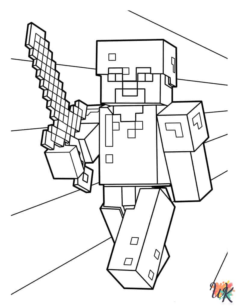 Minecraft coloring pages grinch
