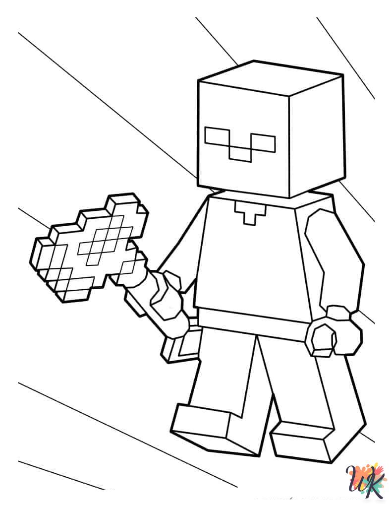 Minecraft coloring pages for kids 2