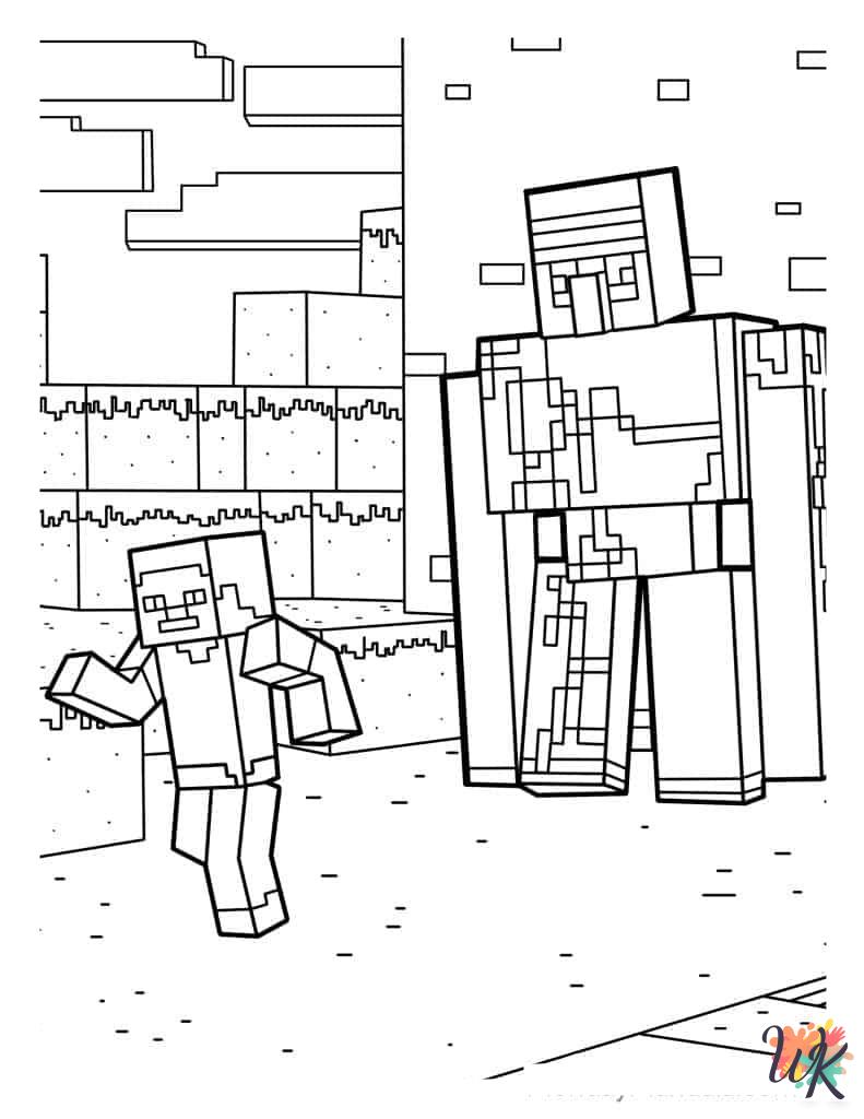Minecraft free coloring pages 3