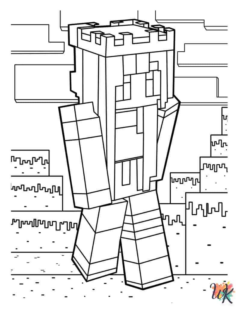 printable coloring pages Minecraft