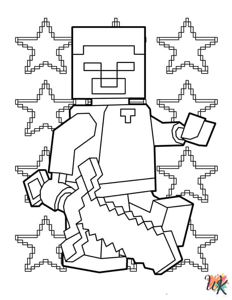 detailed Minecraft coloring pages