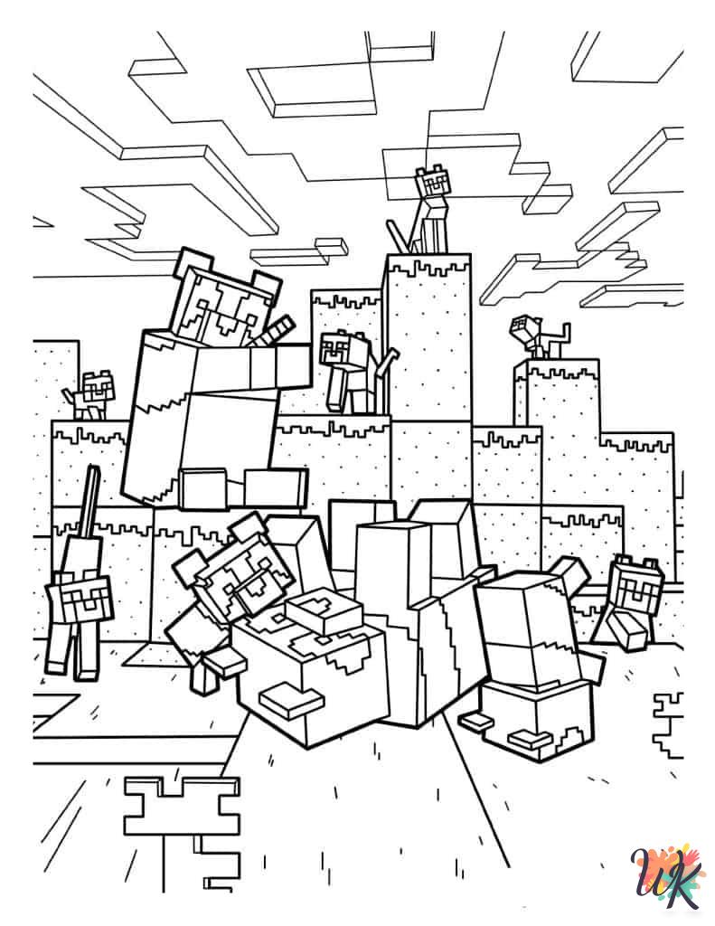 free printable coloring pages Minecraft 1