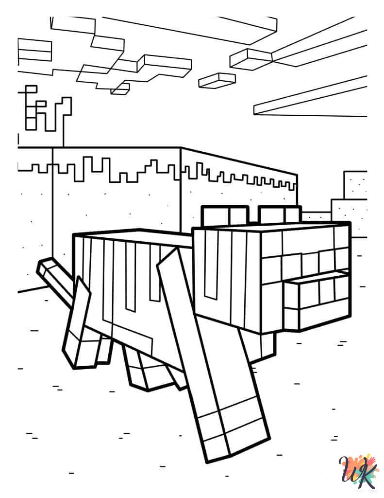 Minecraft coloring pages for preschoolers 1