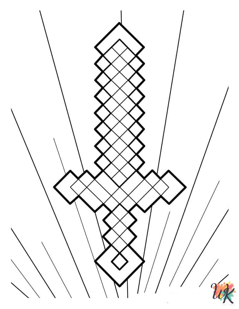 Minecraft free coloring pages 4