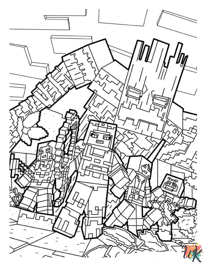 cute coloring pages Minecraft