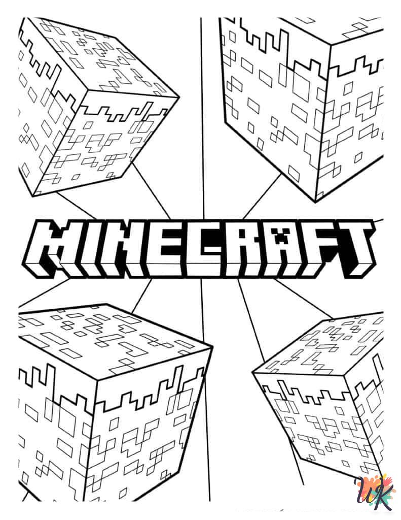 Minecraft printable coloring pages