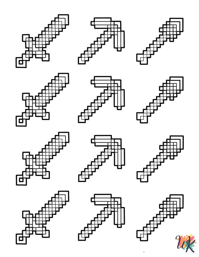 Minecraft coloring book pages 2