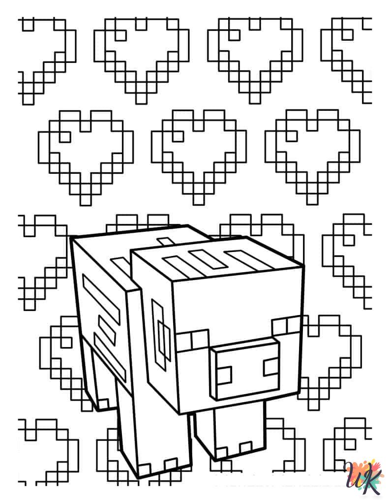 free Minecraft coloring pages pdf