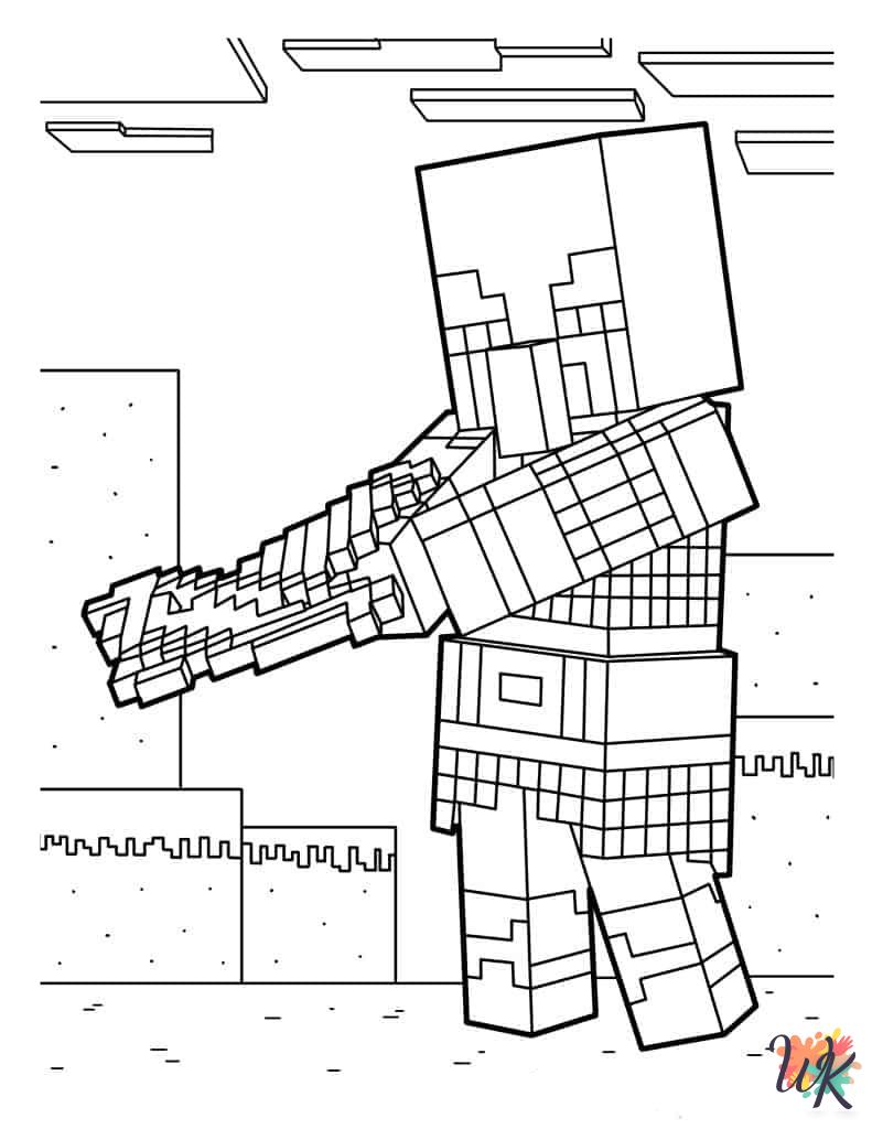 Minecraft coloring pages for preschoolers 1