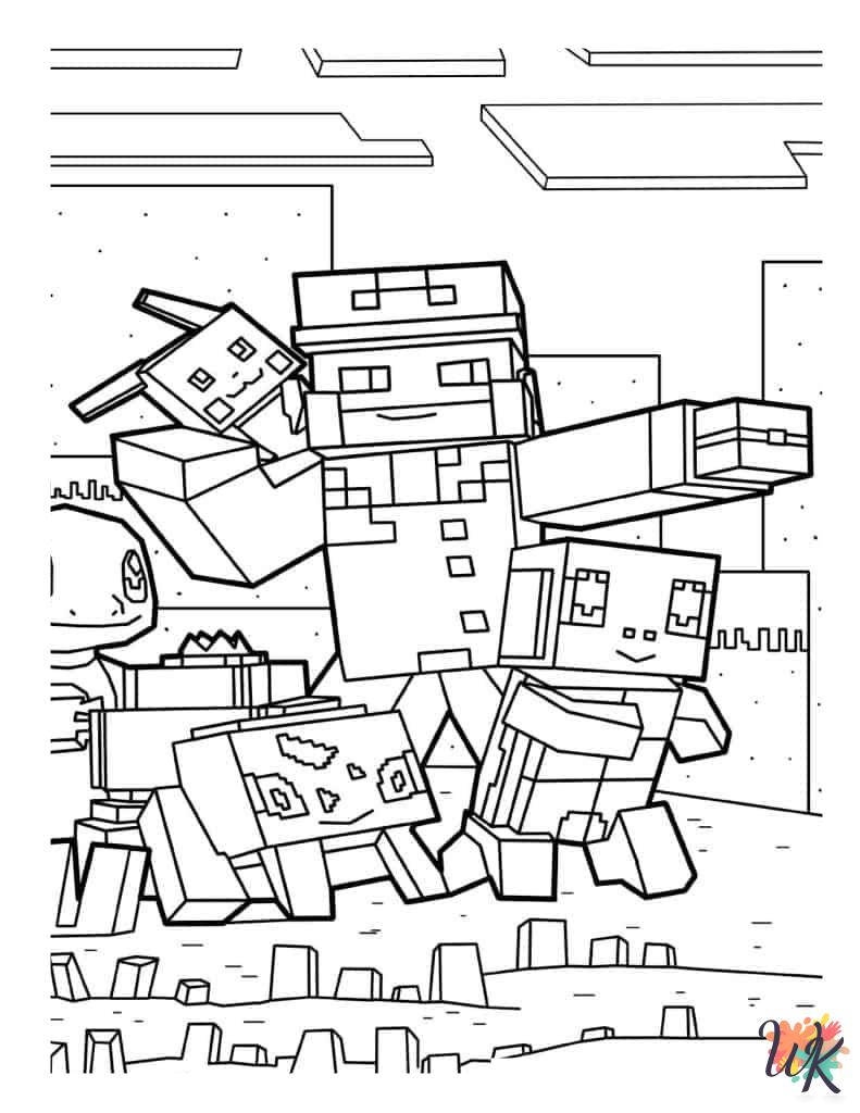 Minecraft coloring pages for preschoolers 2