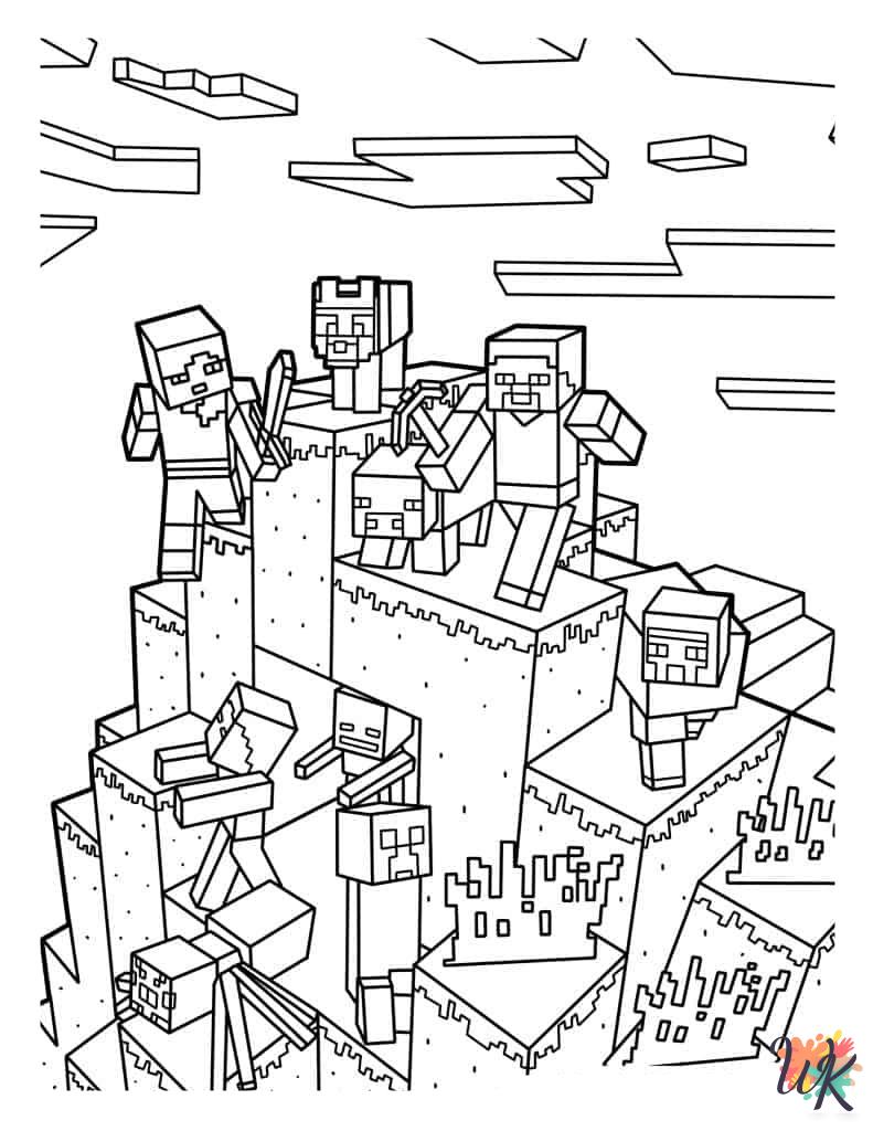 free Minecraft coloring pages printable