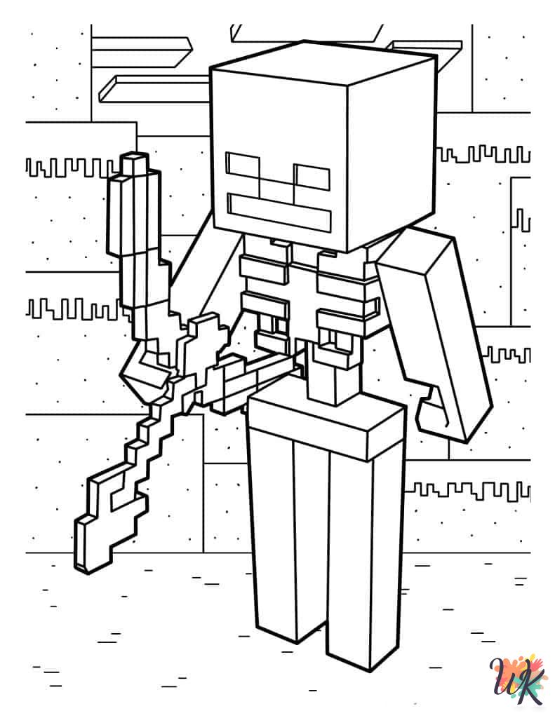 adult Minecraft coloring pages