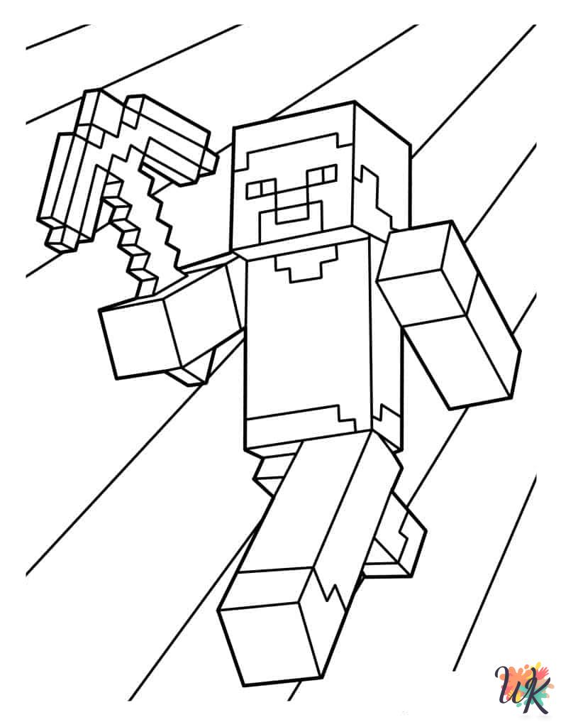 Minecraft coloring pages for adults pdf 1