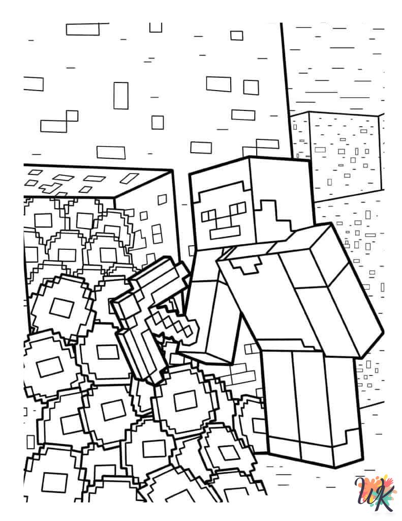 Minecraft coloring pages for adults pdf 2