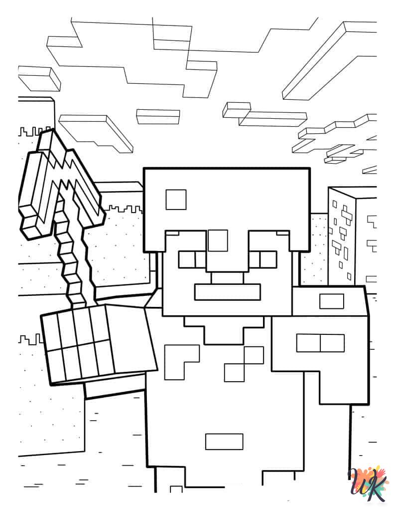 printable Minecraft coloring pages for adults