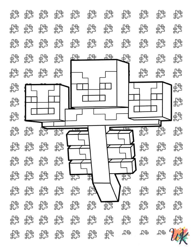 Minecraft ornament coloring pages