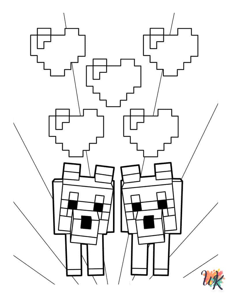 free Minecraft coloring pages printable 1