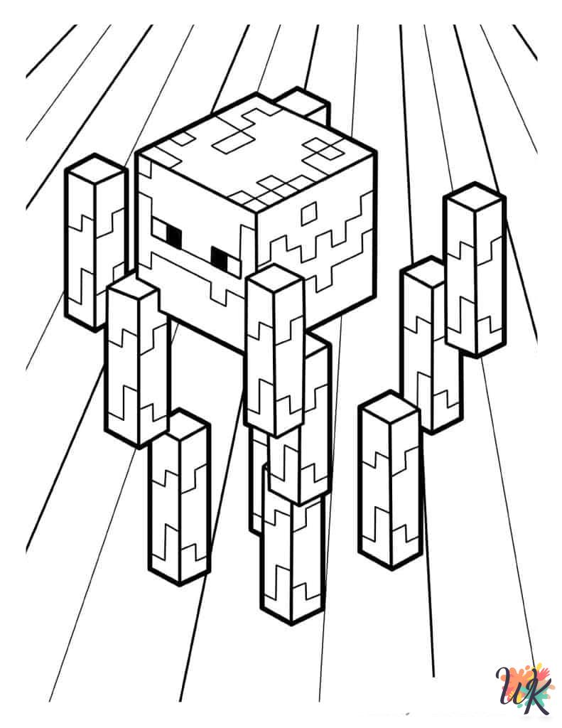 Minecraft coloring pages for preschoolers 2