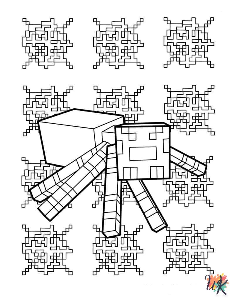 free Minecraft coloring pages pdf 2