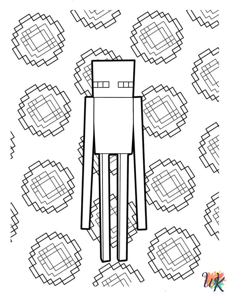 free Minecraft coloring pages pdf 3