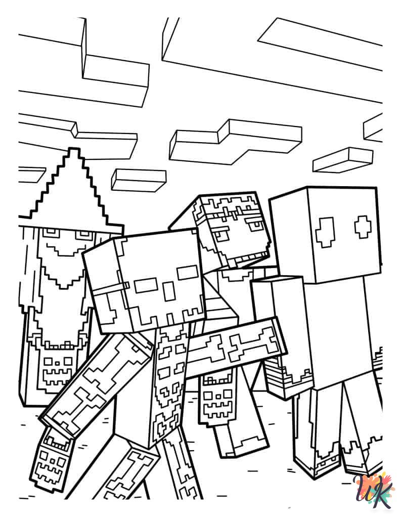 free Minecraft coloring pages for adults 2