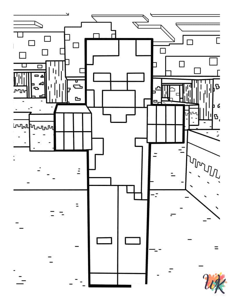 coloring pages printable Minecraft 2