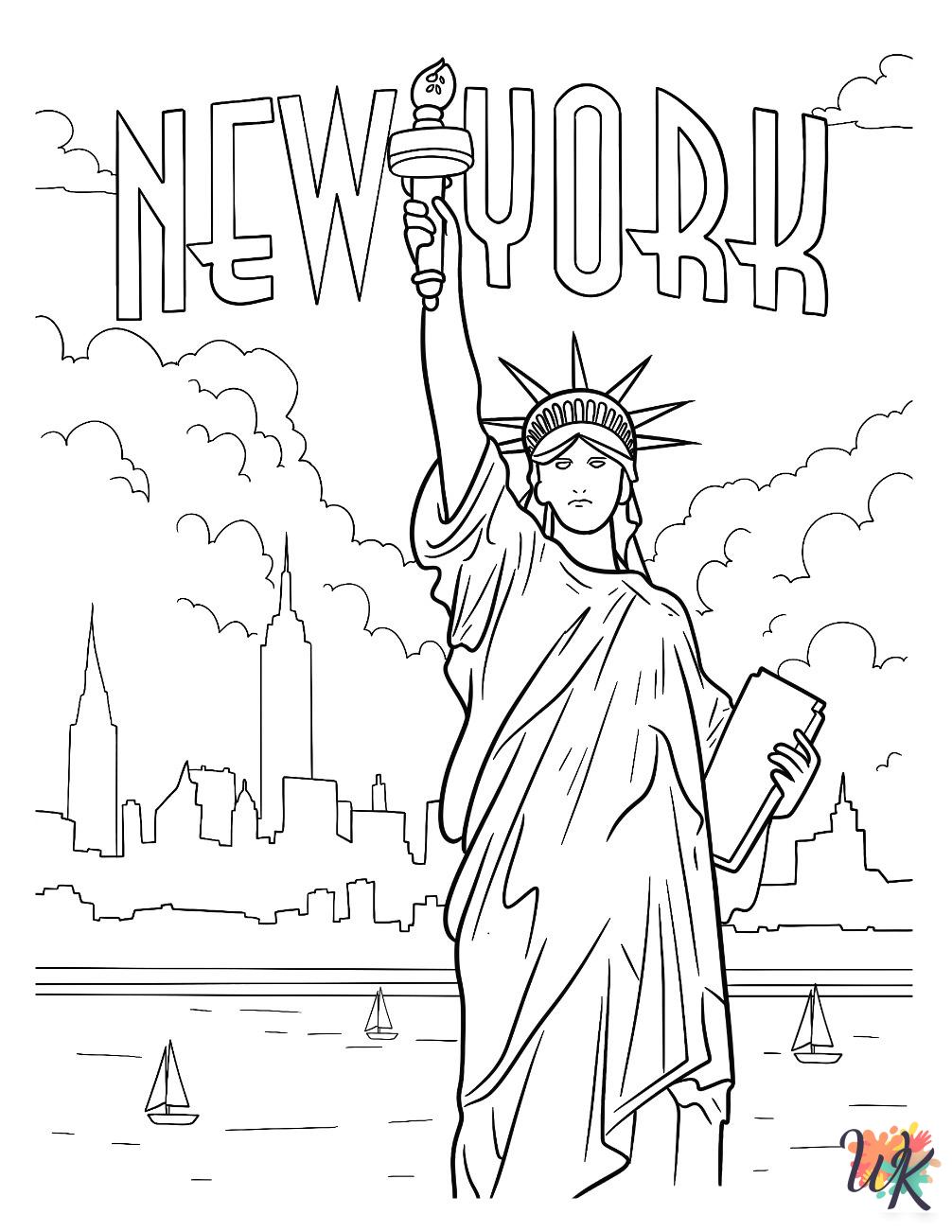 New York coloring pages printable