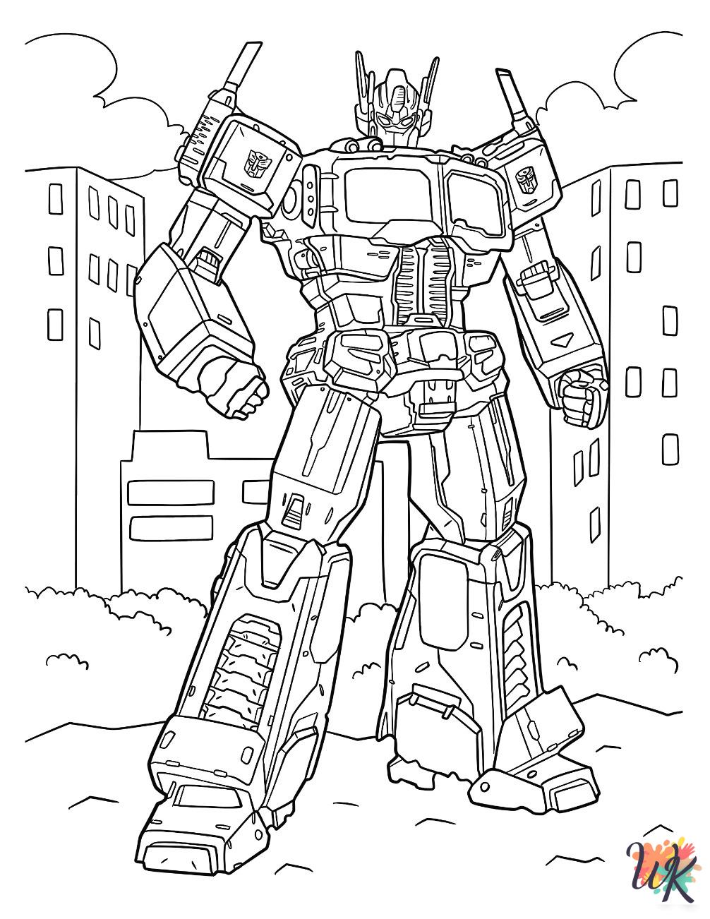 free Optimus Prime tree coloring pages