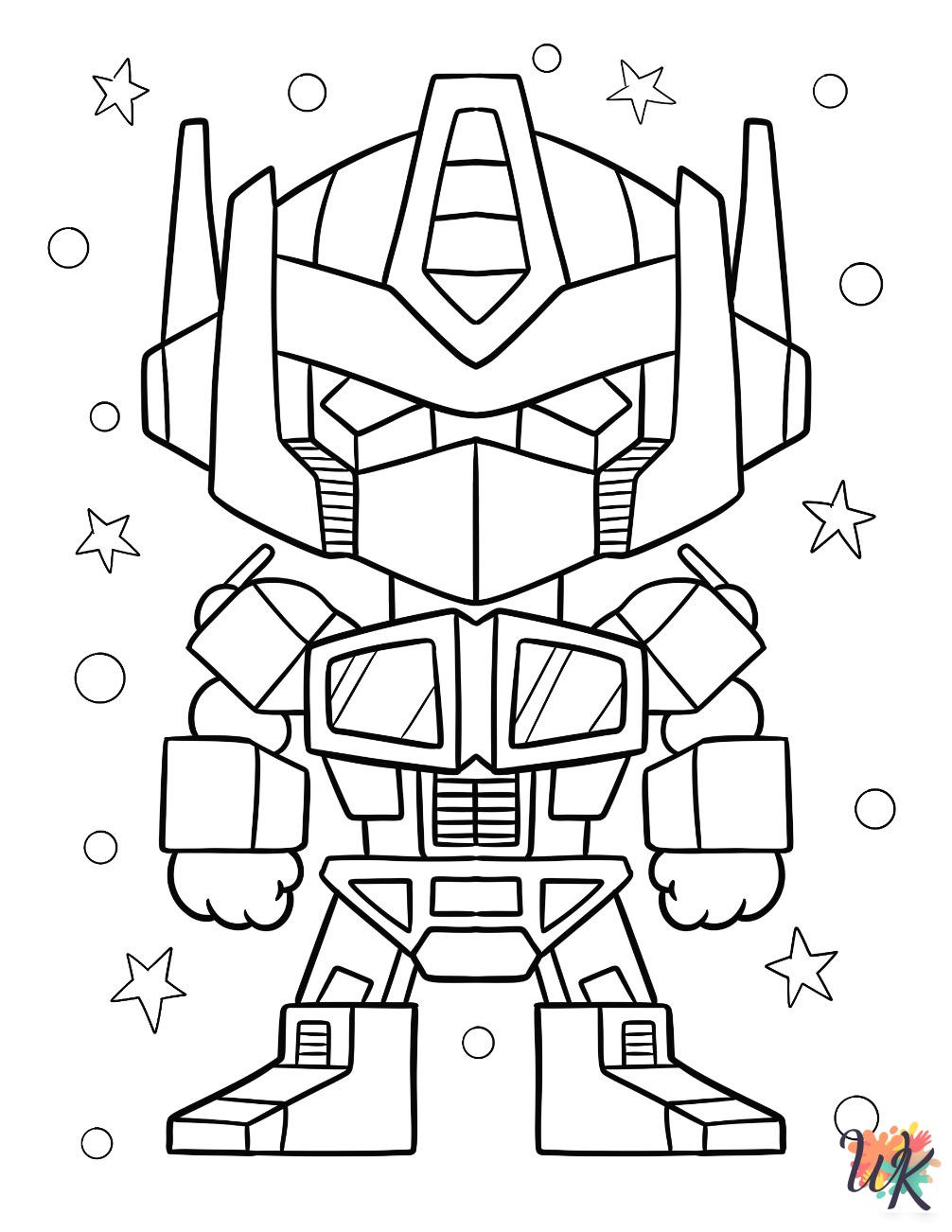 easy Optimus Prime coloring pages
