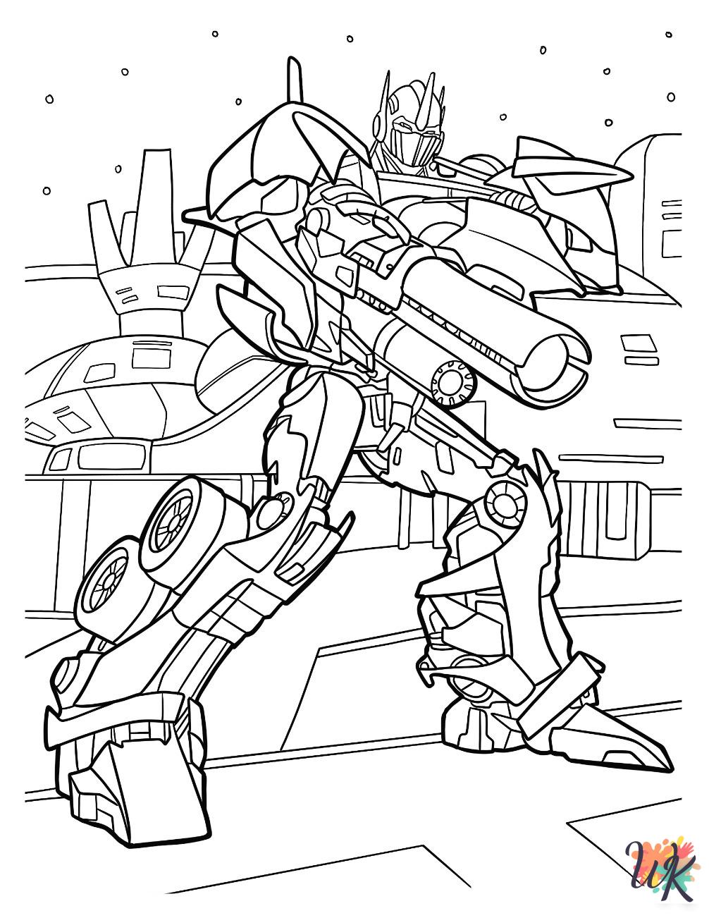 Optimus Prime themed coloring pages