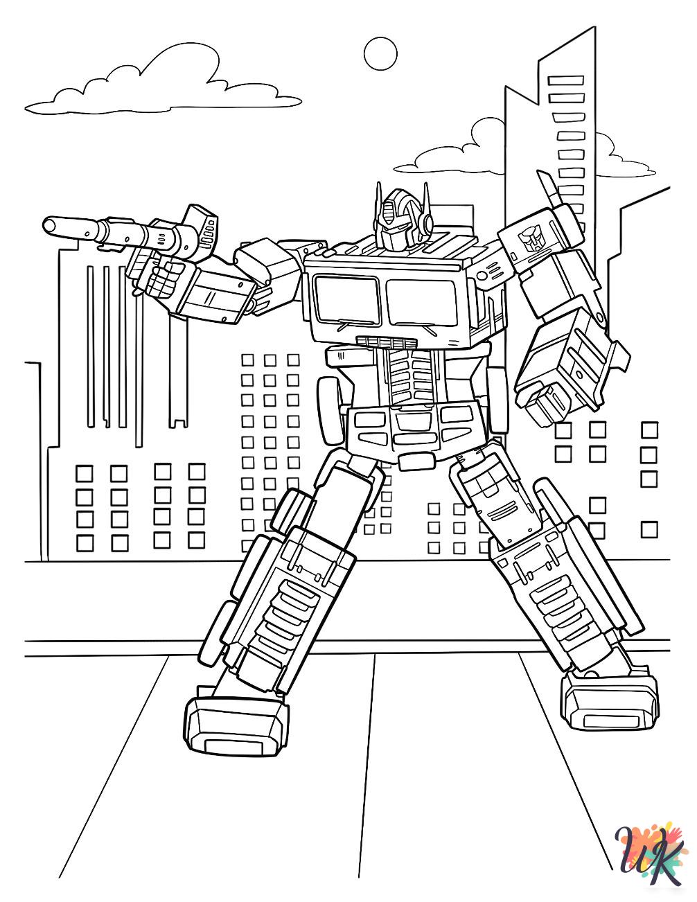 free Optimus Prime coloring pages pdf 2