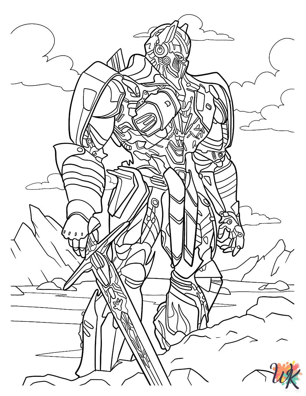 adult Optimus Prime coloring pages 1