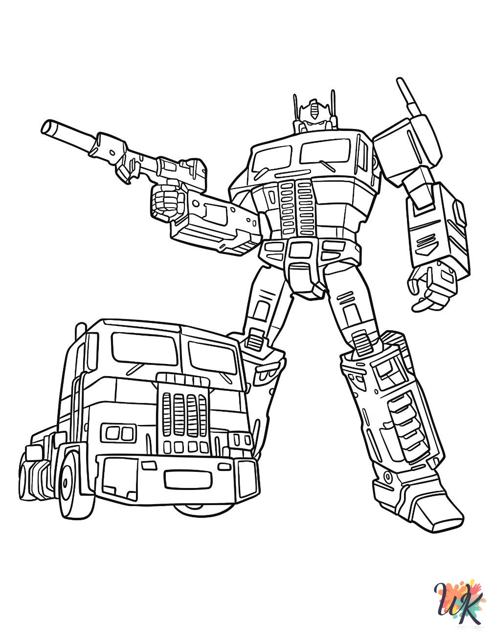 Optimus Prime coloring pages printable free
