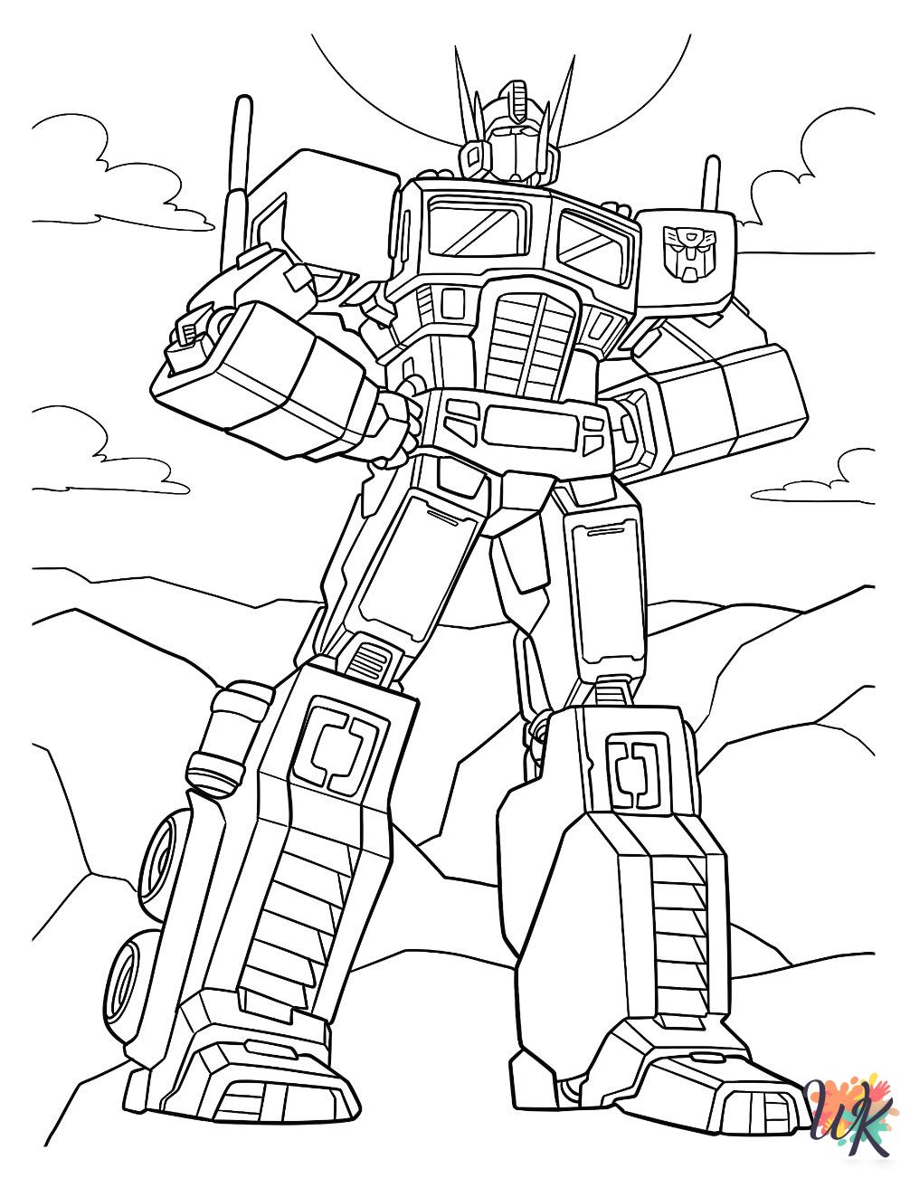 free printable Optimus Prime coloring pages
