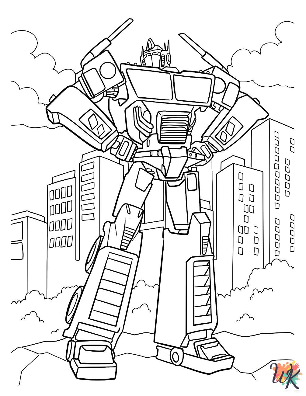 free printable Optimus Prime coloring pages 1
