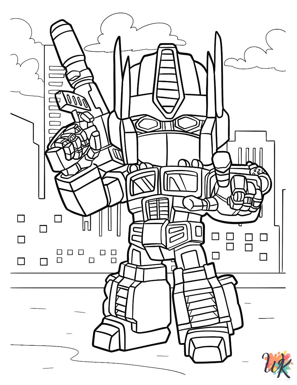 free Optimus Prime coloring pages pdf
