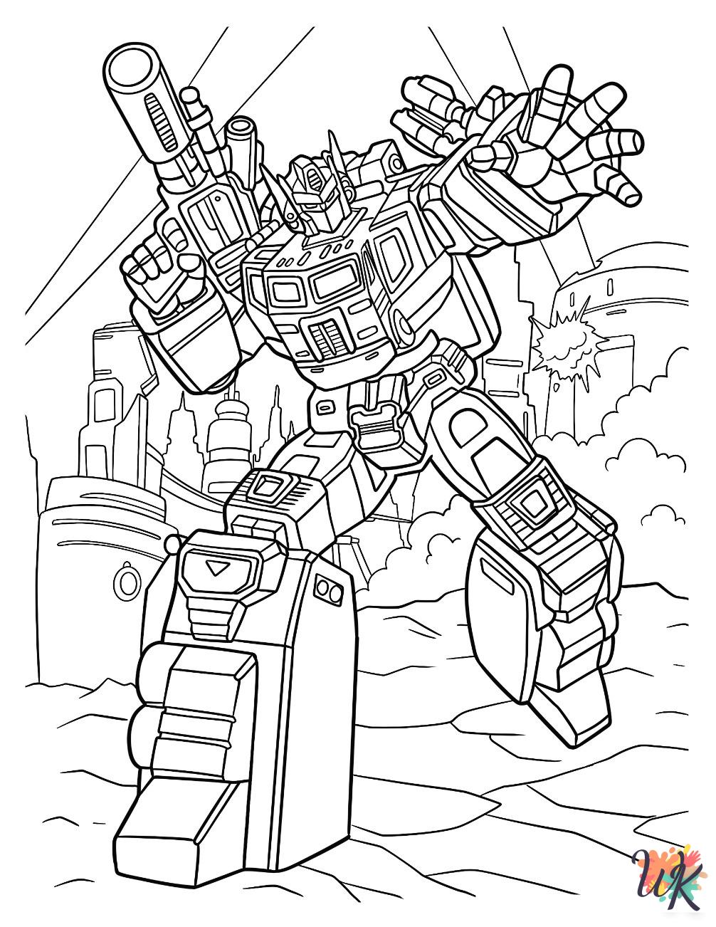 Optimus Prime coloring pages for adults easy