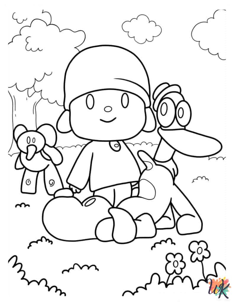 free coloring Pocoyo pages 1