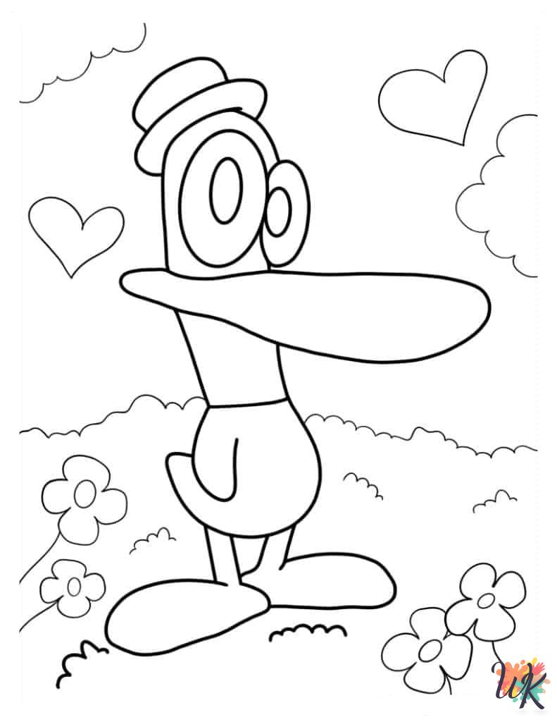 hard Pocoyo coloring pages