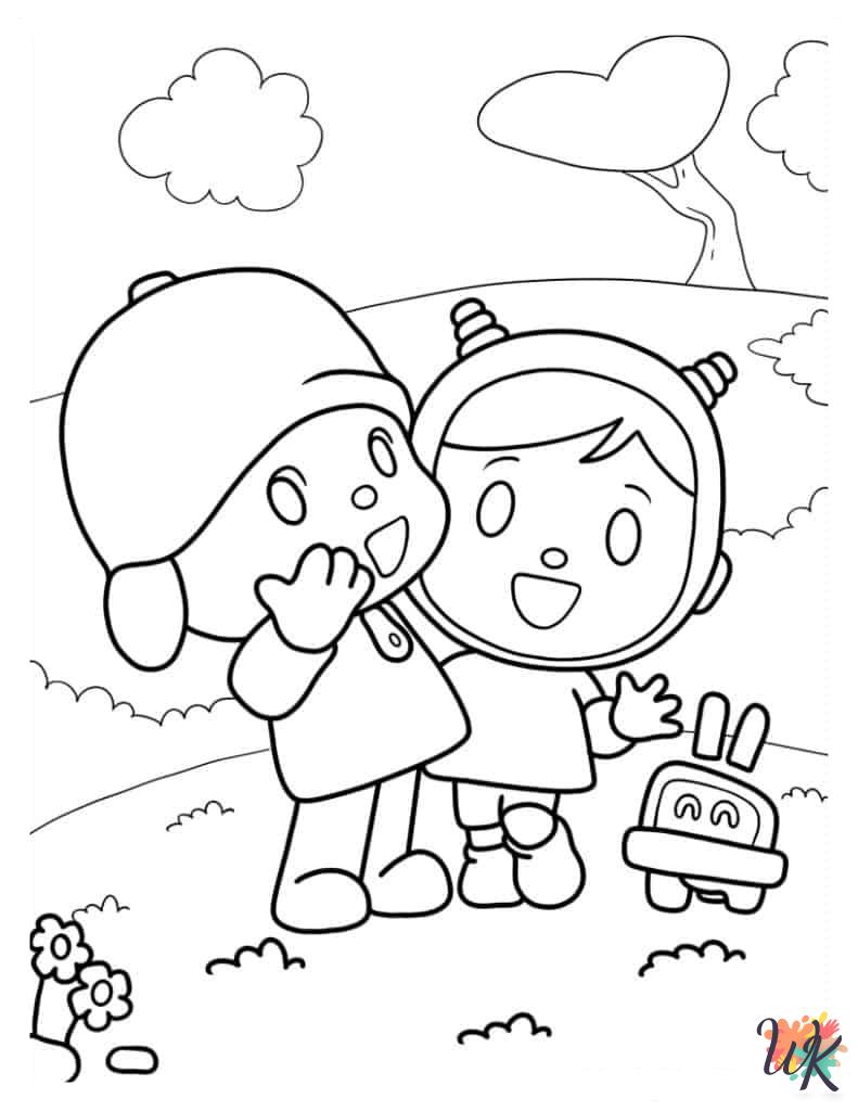 detailed Pocoyo coloring pages for adults