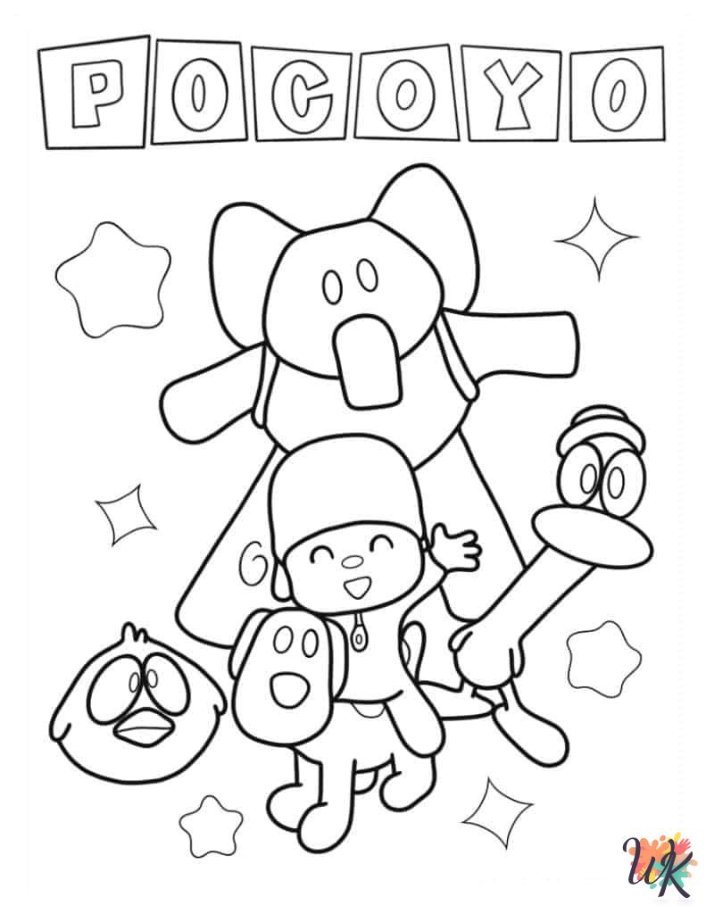 cute Pocoyo coloring pages