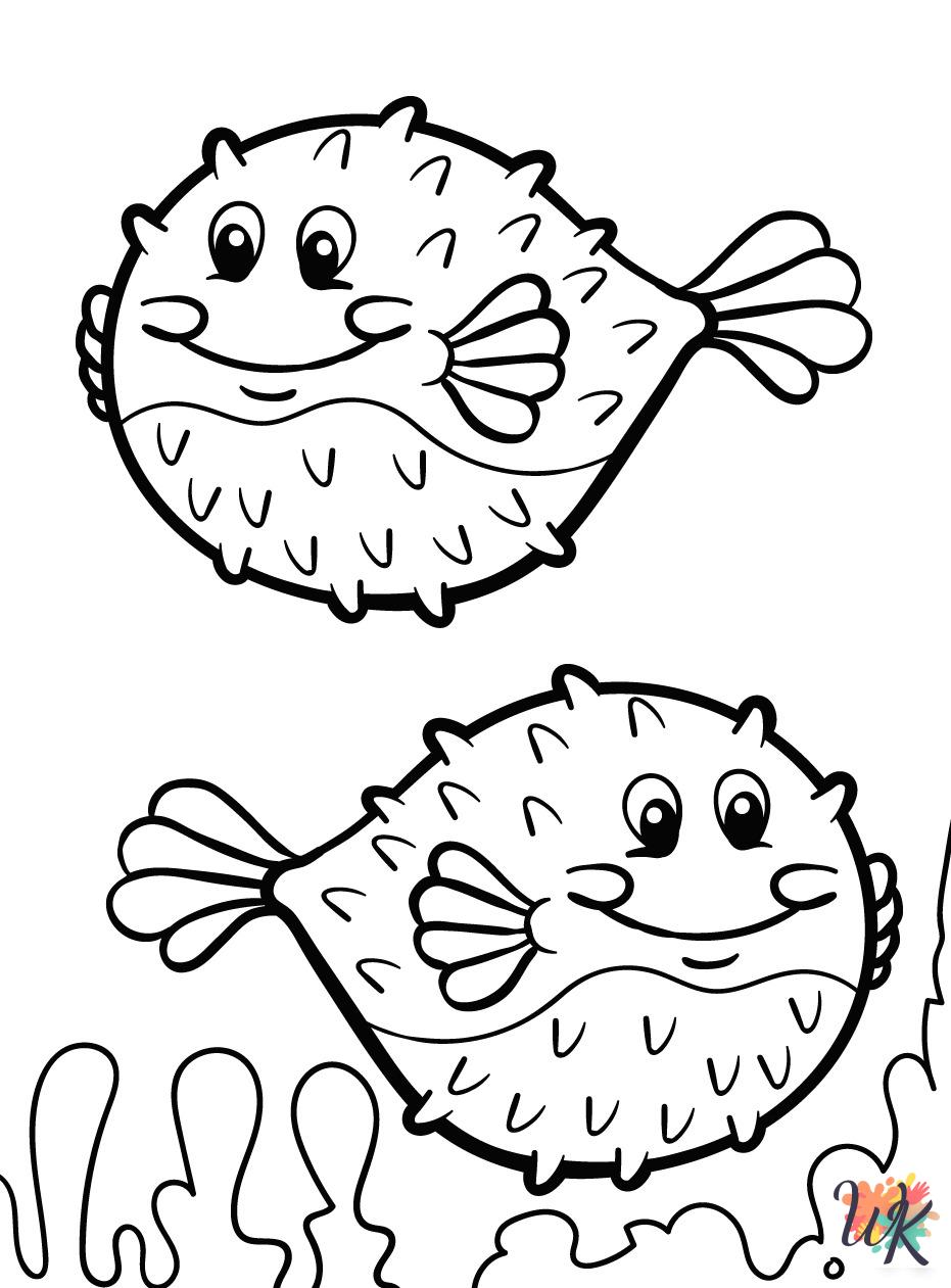 grinch cute Sea Creature coloring pages