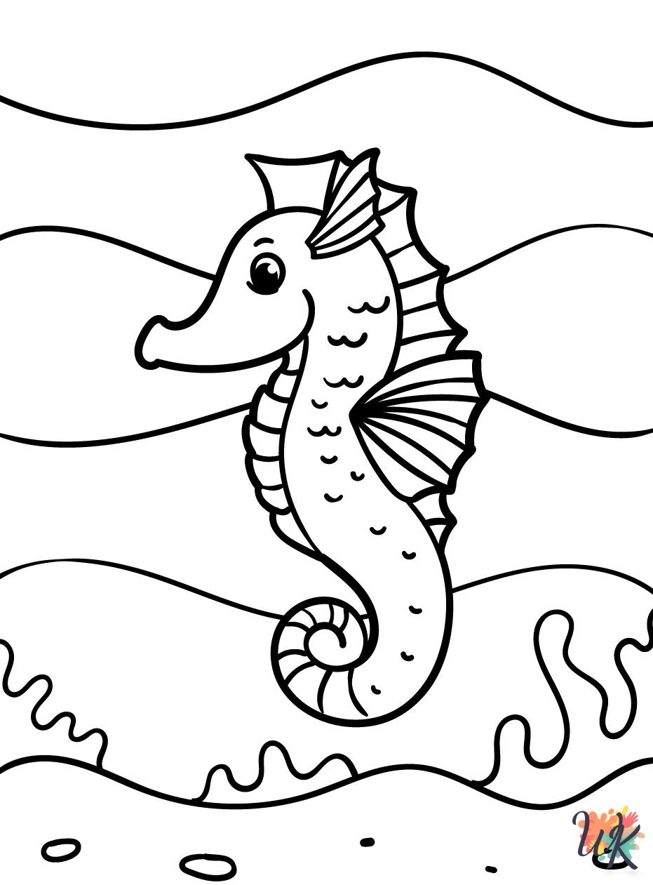 Sea Creature coloring pages for adults pdf