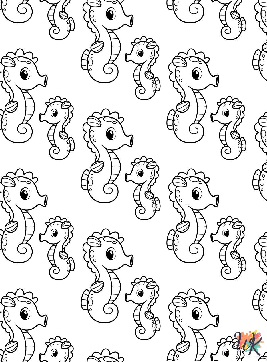 kids Seahorse coloring pages