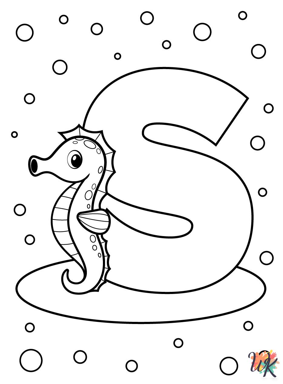 adult coloring pages Seahorse 1